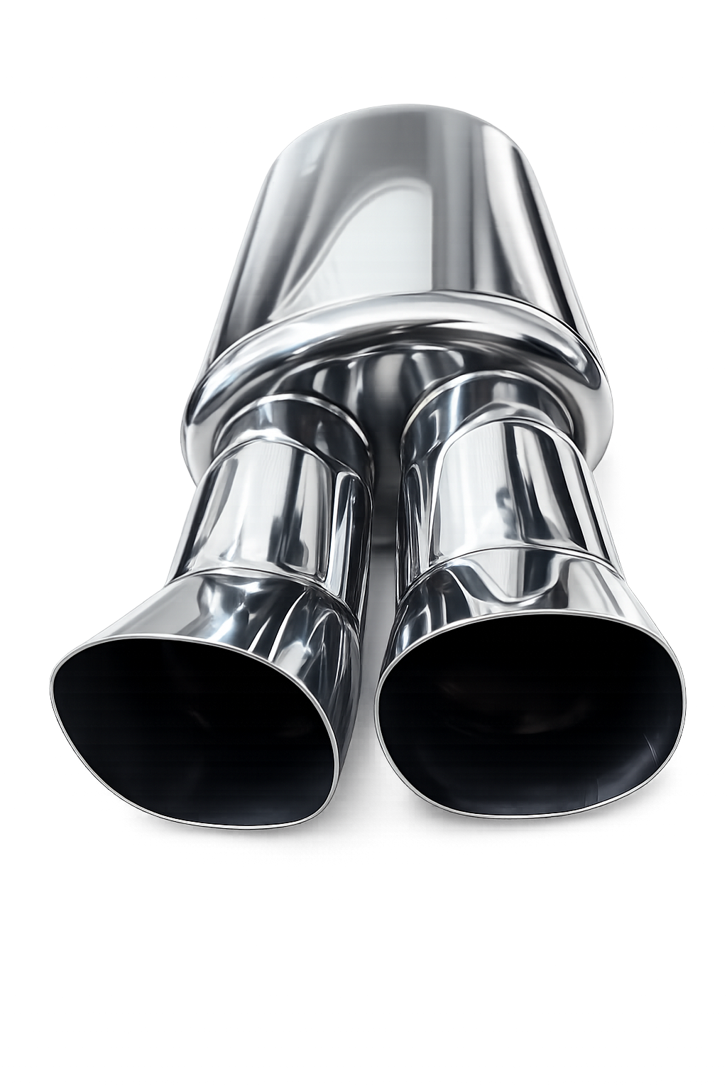Tobă Sport Universală Auto – Full Chrome (Slash Cut / Turn Down), AutoSSF