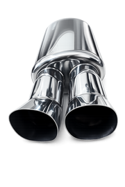 Tobă Sport Universală Auto – Full Chrome (Slash Cut / Turn Down), AutoSSF