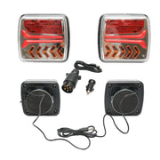 Kit 2 Lămpi LED Wireless pentru Remorcă - Reîncărcabile, Magnetice, pentru Remorci, Camioane și Rulote