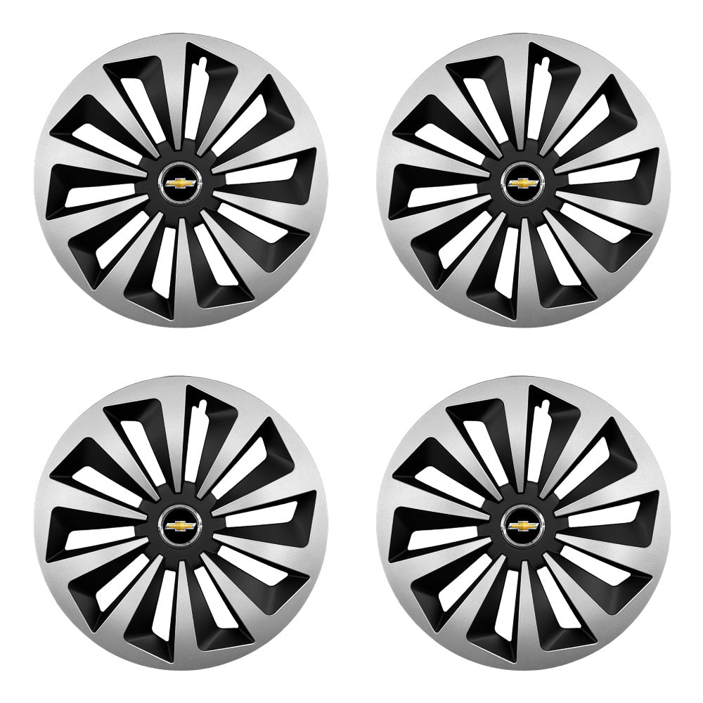 Set 4 capace 15 inch // Grafit FOX, compatibil cu gama auto Chevrolet, bi-color