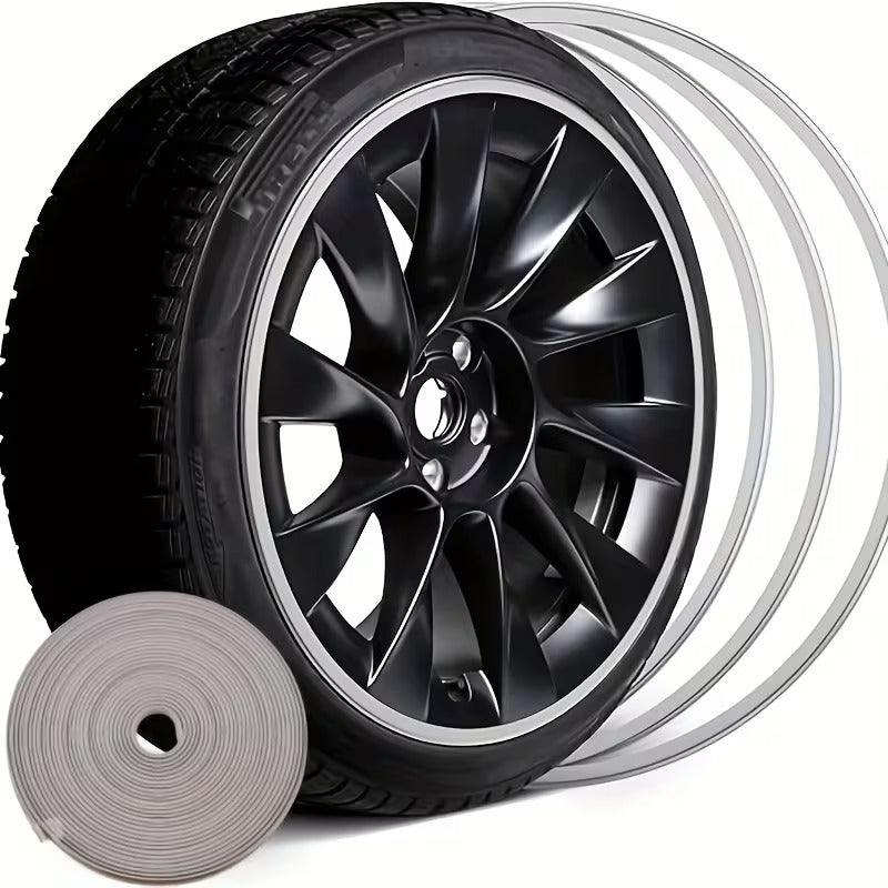 Banda de protectie pentru jante cu lipire dubla - 8m, culoare gri
