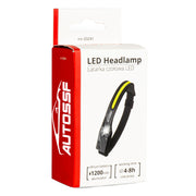 Lanternă Frontală LED AutoSSF, COB + XPE, 400 lm, Senzor de Mișcare, Acumulator 1200 mAh, USB-C