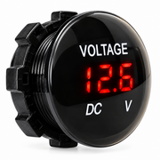Voltmetru Digital Auto LED Roșu, 12V-24V, Interval Măsurare 6-30V, Impermeabil, Protecție la Polaritate Inversă