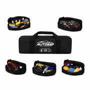 Geantă Organizare Portbagaj Auto, pentru Kit Siguranta, Cabluri, Unelte și Accesorii, Material Rezistent, Neagră AutoSSF®