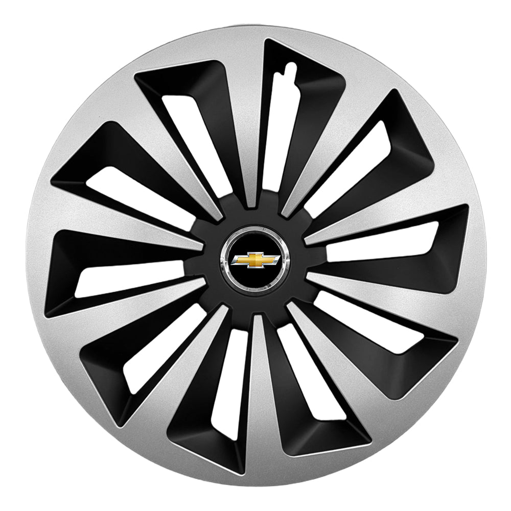 Set 4 capace 15 inch // Grafit FOX, compatibil cu gama auto Chevrolet, bi-color