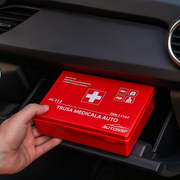 Trusa prim ajutor auto compacta, valabilitate 5 ani ,conform standard European DIN13167