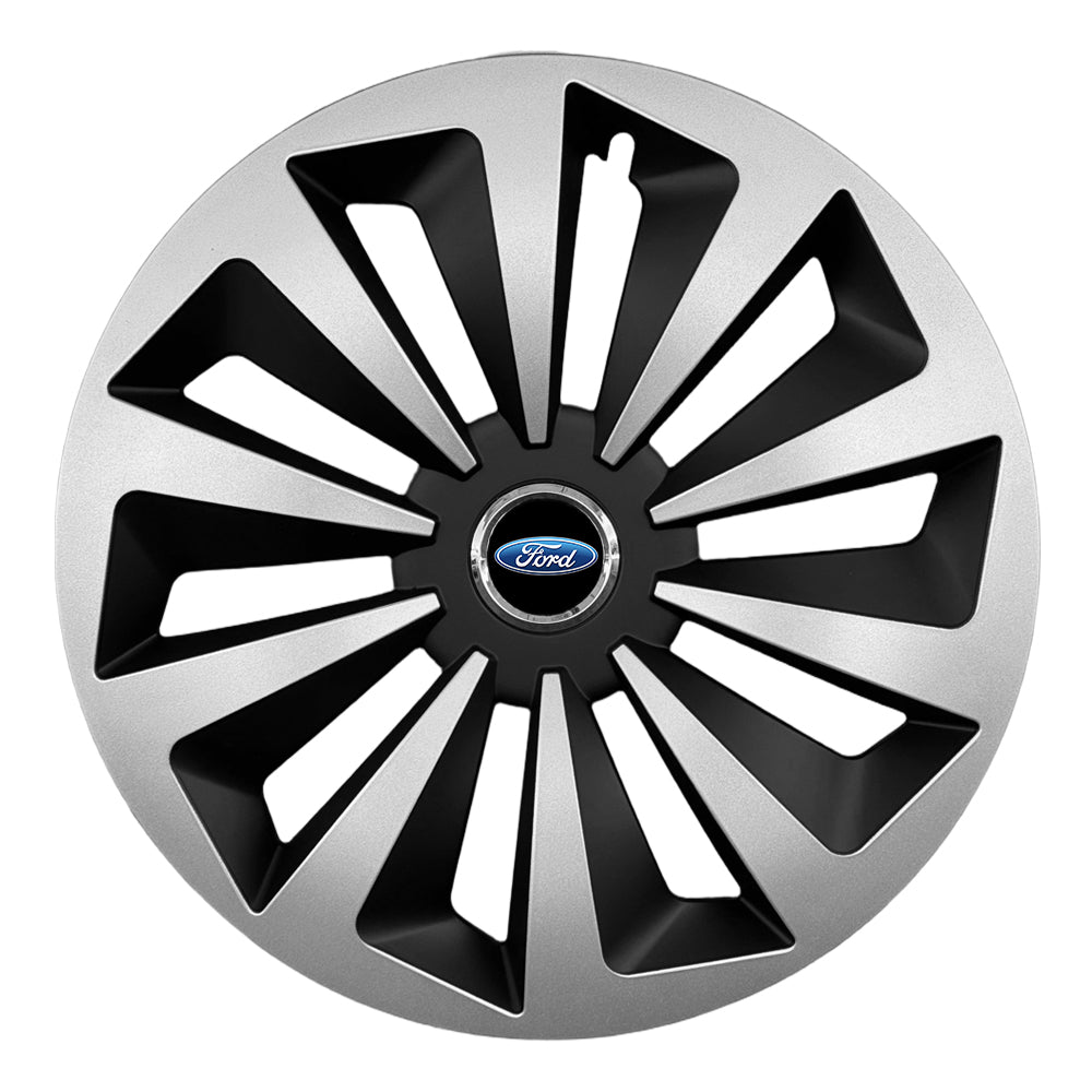 Set 4 capace 15 inch // Grafit FOX, compatibil cu gama auto Ford, bi-color