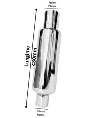 Tobă Sport Universală Auto si Moto cu Silencer Reglabil, AutoSSF