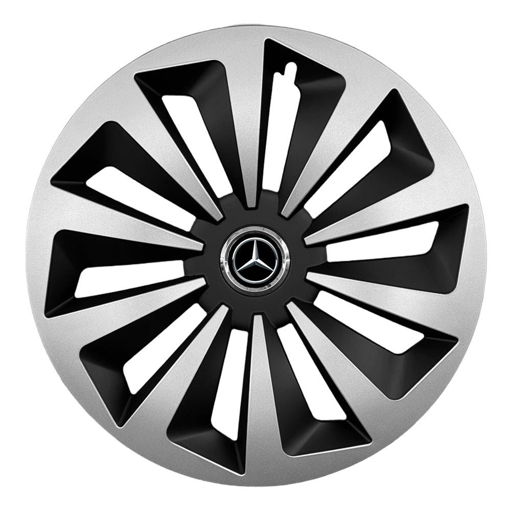 Set 4 capace 15 inch // Grafit FOX, compatibil cu gama auto Mercedes, bi-color