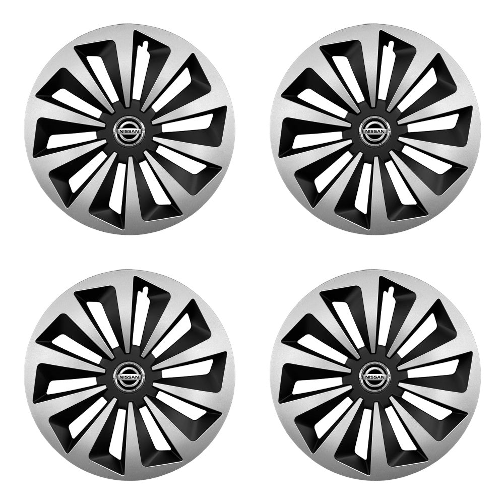 Set 4 capace 15 inch // Grafit FOX, compatibil cu gama auto Nissan, bi-color