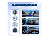 Suport auto pentru telefon profesional AutoSSF, Premium, Negru Montare pe parbriz sau bord