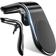 Suport telefon auto cu Magnet, cu Prindere in Grila de Ventilatie, Negru