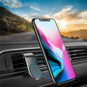 Suport telefon auto cu Magnet, cu Prindere in Grila de Ventilatie, Negru