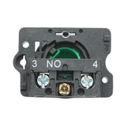 Buton Comandă START Industrial, Verde, cu Revenire Automată, Contact 1NO Normal Deschis, 400V, 10A, Seria LAY5