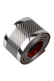 Bandă auto universală din carbon 5D, protecție exterioară, pentru praguri și uși, lățime 3cm, lungime 1M