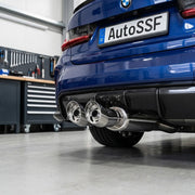 Tobă Sport Universală Curbata Cu Silencer AutoSSF – Evacuare Dublă din Oțel Inoxidabil
