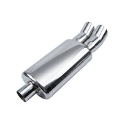 Tobă Sport Universală Curbata Cu Silencer AutoSSF – Evacuare Dublă din Oțel Inoxidabil