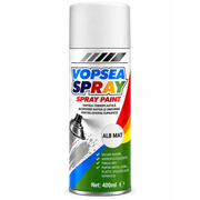 Spray Vopsea Universală Alb Mat, 400 ml, pentru Metal, Lemn, Sticlă, Plastic și Diverse Suprafețe