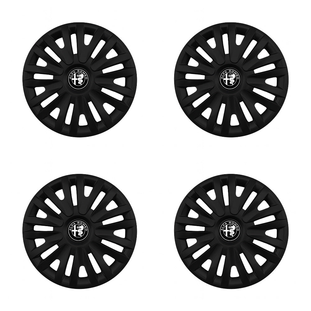 Set 4 capace roti potrivite jantelor de 16 inch compatibile ALFA ROMEO, Model -412 Black
