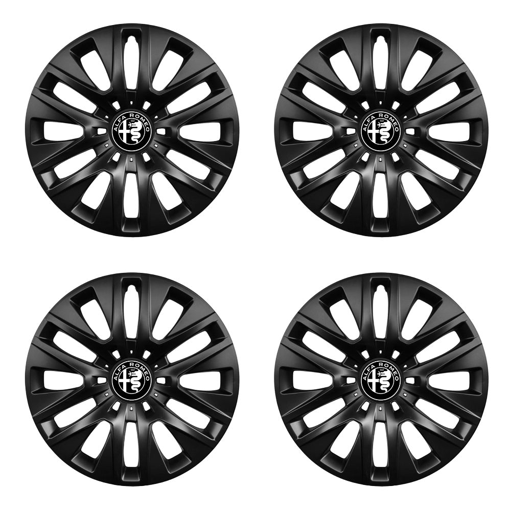 Set 4 capace roti potrivite jantelor de 16 inch compatibile ALFA ROMEO, Model 429 Black