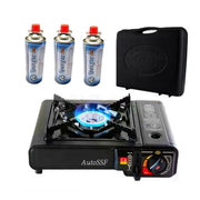 Aragaz Camping Portabil +3 rezerve Spray GAZ 227r  400ml, 2.2 kW, aprindere automata piezo