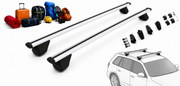 Set Bare Portbagaj Aluminiu, compatibile BMW X1 E84 2009-2015, Profil Aerodinamic WingBar, 120 Cm, Antifurt Cu Cheie, Garnituri, Sarcina 90 Kg