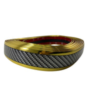 Banda CARBON+GOLD,pentru prag,portbagaj cu AUTOADEZIV 3M ,UNIVERSALA,de calitate SUPERIOARA