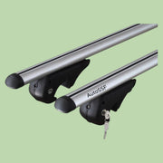 Bare portbagaj Fiat Idea 2005-2012, AutoSSF ® 004, aluminiu, cu cheie antifurt si garnituri, montare pe barele longitudinale