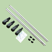 Bare portbagaj Kia Sportage (JE) 2004-2010, AutoSSF ® 004, aluminiu, cu cheie antifurt si garnituri, montare pe barele longitudinale