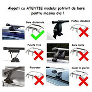 Bare portbagaj Kia Sportage (JE) 2004-2010, AutoSSF ® 004, aluminiu, cu cheie antifurt si garnituri, montare pe barele longitudinale