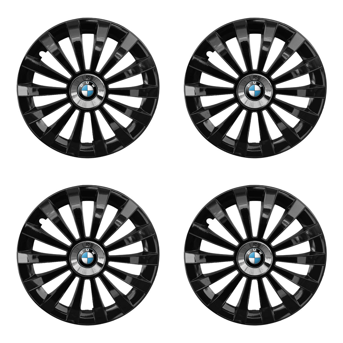 Set 4 capace 15 inch // MERIDIAN, compatibil cu gama auto BMW,negru