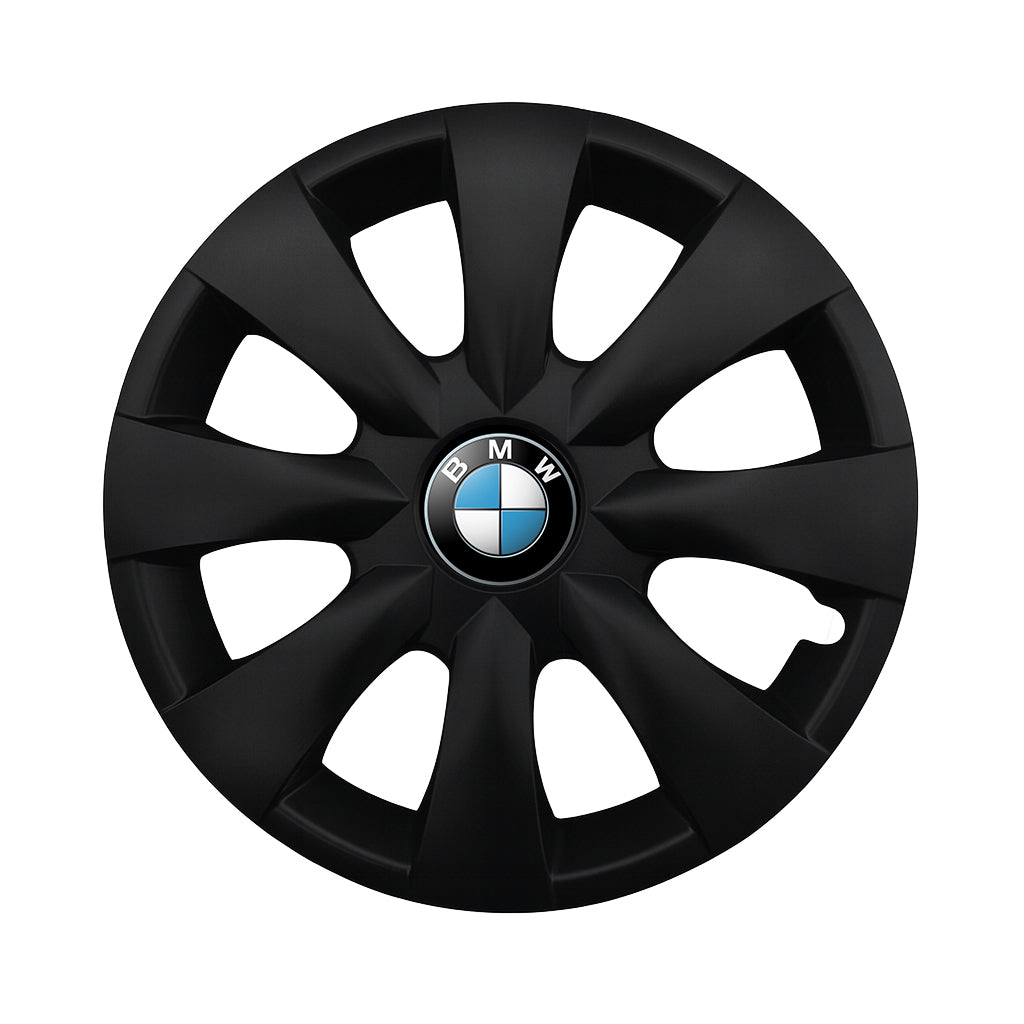 Set 4 capace roti potrivite jantelor de 15 inch compatibile BMW, Model - 316 Black Edition