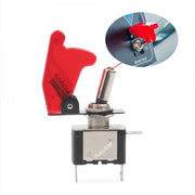 Buton ,COMUTATOR ,cu capac rosu ,metalic ,UNIVERSAL, ON/OFF potrivit pentru Sport,OFF-ROAD