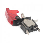 Buton ,COMUTATOR ,cu capac rosu ,metalic ,UNIVERSAL, ON/OFF potrivit pentru Sport,OFF-ROAD