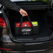Geantă Organizare Portbagaj Auto, pentru Kit Siguranta, Cabluri, Unelte și Accesorii, Material Rezistent, Neagră AutoSSF®