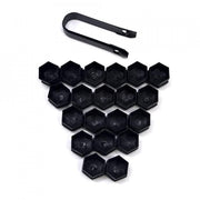 Capace prezoane, pe 17 mm, inclus cheie de scos capacele, set 20 buc negre