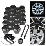 Capace prezoane, pe 17 mm, inclus cheie de scos capacele, set 20 buc negre