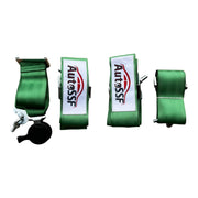 Centura de siguranta cu prindere in 4 puncte, AutoSSF ® latime 75 mm, reglabila, cu eliberare rapida, verde, pentru off-road, rally, dragracing, drifting, karting