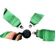Centura de siguranta cu prindere in 4 puncte, AutoSSF ® latime 75 mm, reglabila, cu eliberare rapida, verde, pentru off-road, rally, dragracing, drifting, karting