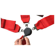 Centura de siguranta cu prindere in 4 puncte, AutoSSF ® latime 75 mm, reglabila, cu eliberare rapida, rosu, pentru off-road, rally, dragracing, drifting, karting