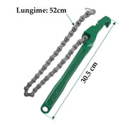 Cheie Pentru FILTRE cu Lant ,rezistent,VERDE ,Otel,Reglabila,Universala