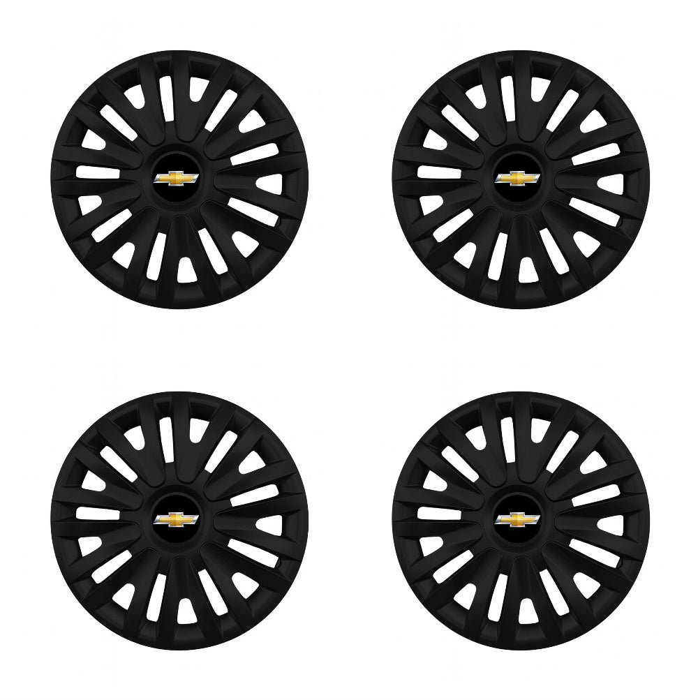 Set 4 capace roti potrivite jantelor de 16 inch compatibile CHEVROLET, Model 412 Black