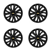 Set 4 capace roti potrivite jantelor de 15 inch compatibile CHEVROLET, Model - 345 Black Edition