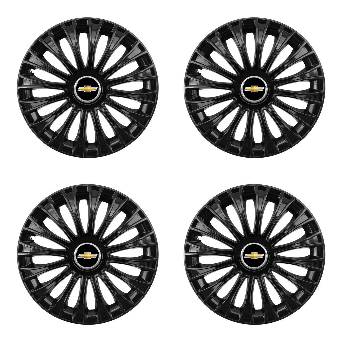 Set 4 capace 15 inch // DINO, compatibil cu gama auto CHEVROLET,negru