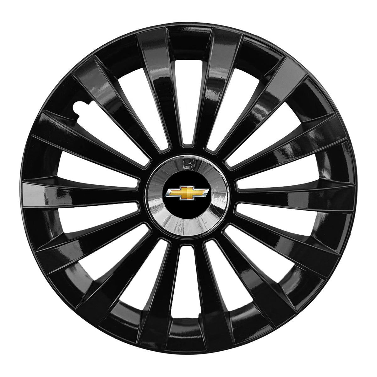 Set 4 capace 16 inch // MERIDIAN, compatibil cu gama auto CHEVROLET,negru
