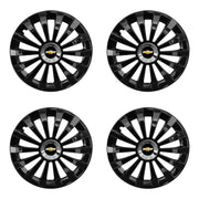 Set 4 capace 15 inch // MERIDIAN, compatibil cu gama auto CHEVROLET,negru