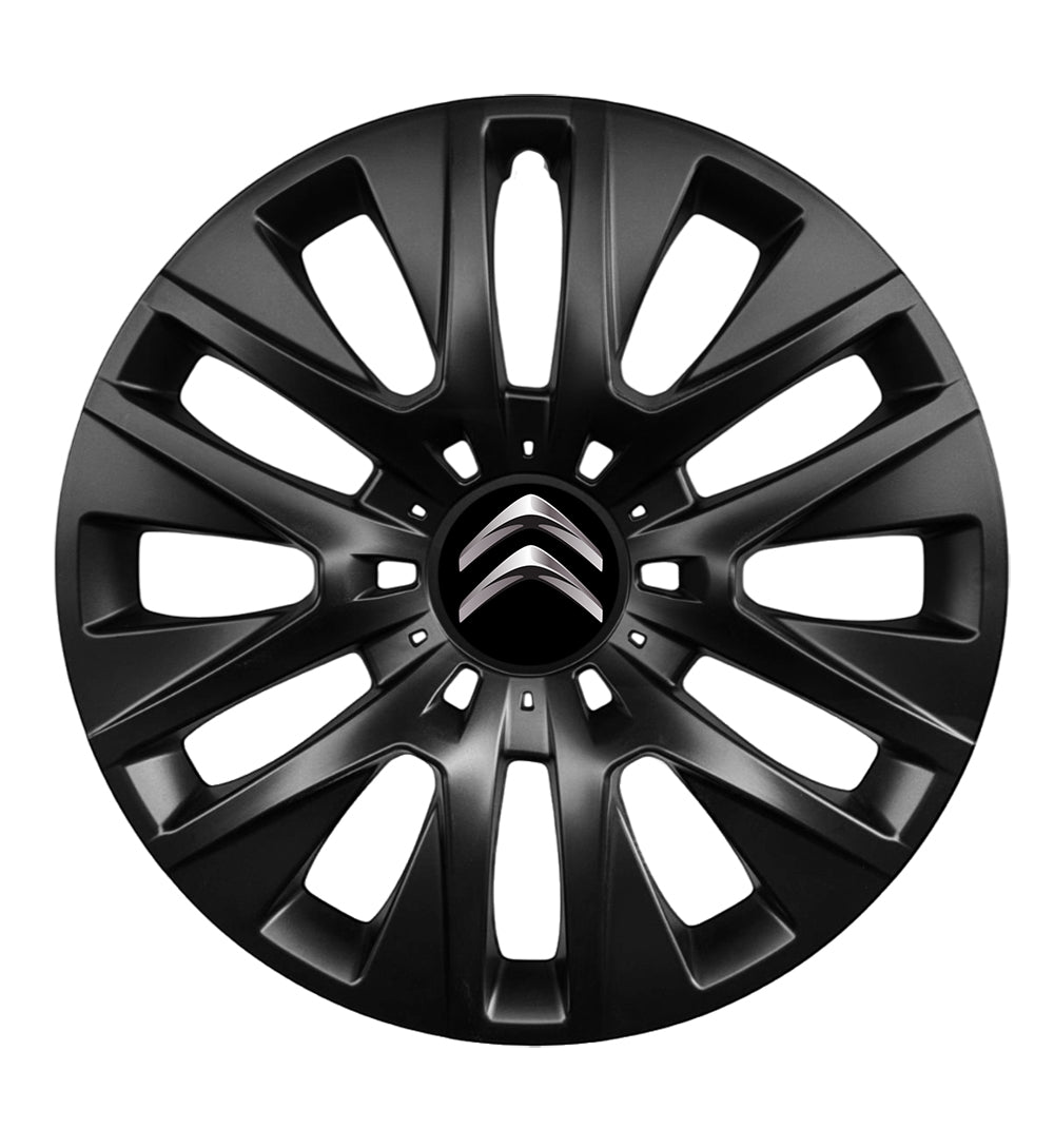 Set 4 capace roti potrivite jantelor de 16 inch compatibile CITROEN, Model 429 Black