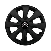 Set 4 capace roti potrivite jantelor de 15 inch compatibile CITROEN, Model - 316 Black Edition