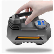 Compresor Auto 12V Dc-150 Psi, Putere nominala 120W, Manometru Digital,3 adaptoare valva incluse, Lanterna Led de urgenta, Silver