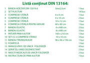 Kit Siguranta Auto cu Trusa de prim ajutor DIN 13164 + Stingator cu pulbre tip P1 + Triunghi reflectorizant +Vesta reflectorizanta + Geanta transport AutoSSF ®, valabilitate 5 ANI
